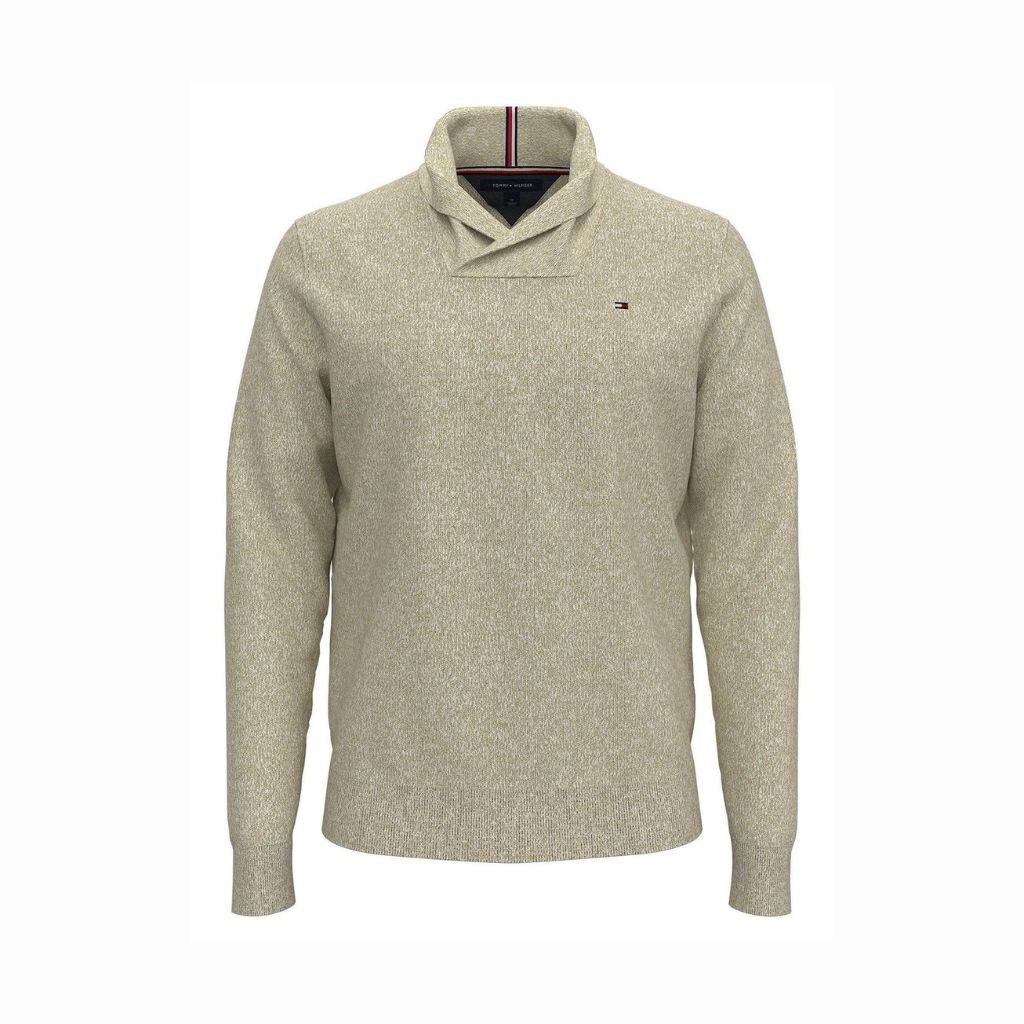 Áo Sweater Chính Hãng - Tommy Hilfiger Men's Duvall Shawl Pullover Sweater Denim Heather 