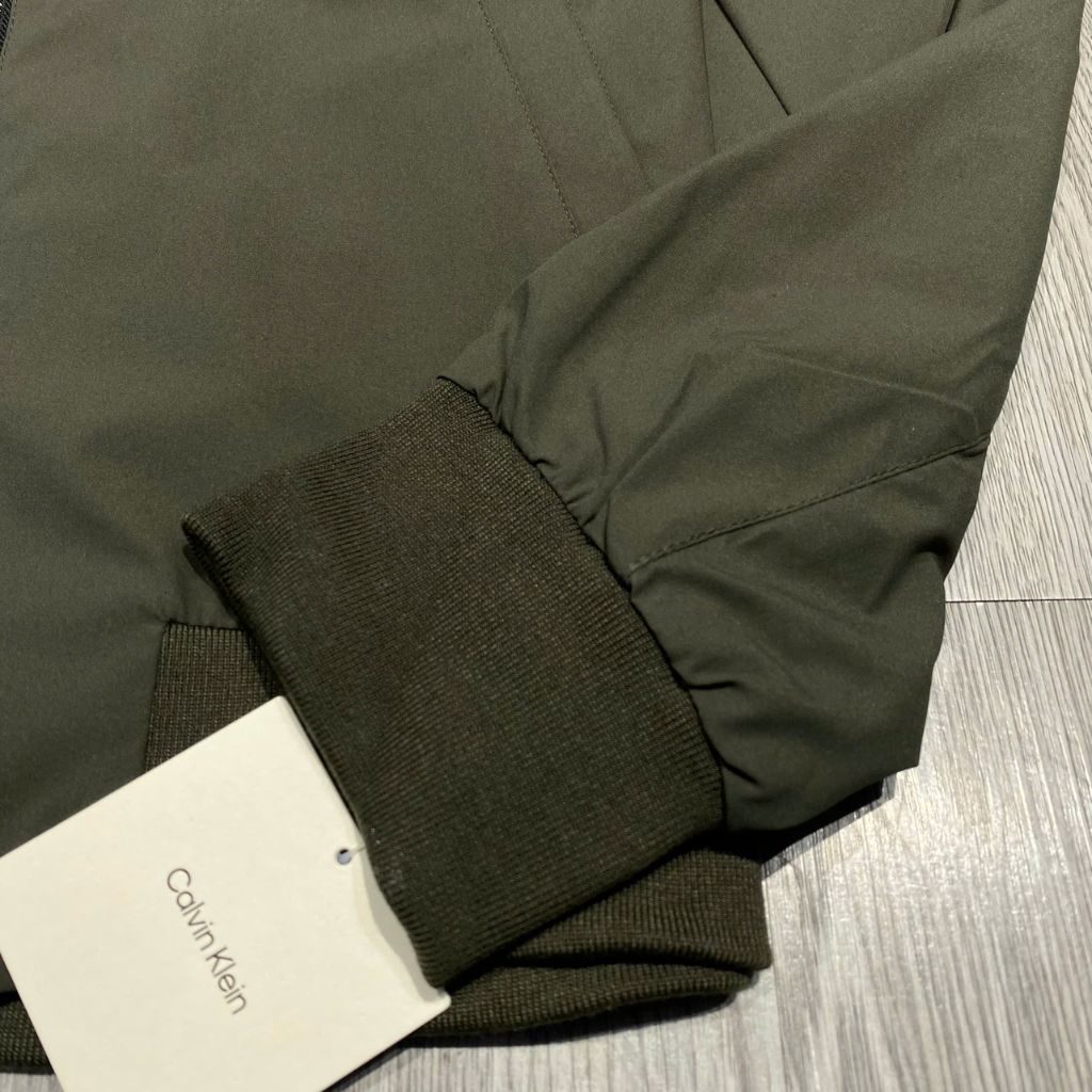 Áo Khoác Chính Hãng - Calvin Klein Men's Lightweight Bomber Jacket ‘Olive’ - C24037AZ