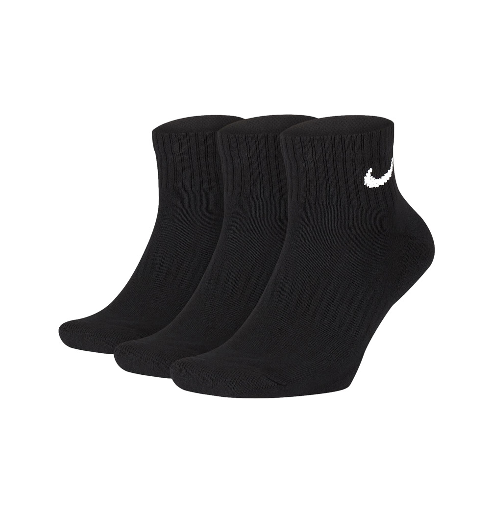 PHỤ KIỆN CHÍNH HÃNG - Tất Nike Everyday Cushioned Training Ankle Socks Black ( 3PAIRS ) - SX7667-010