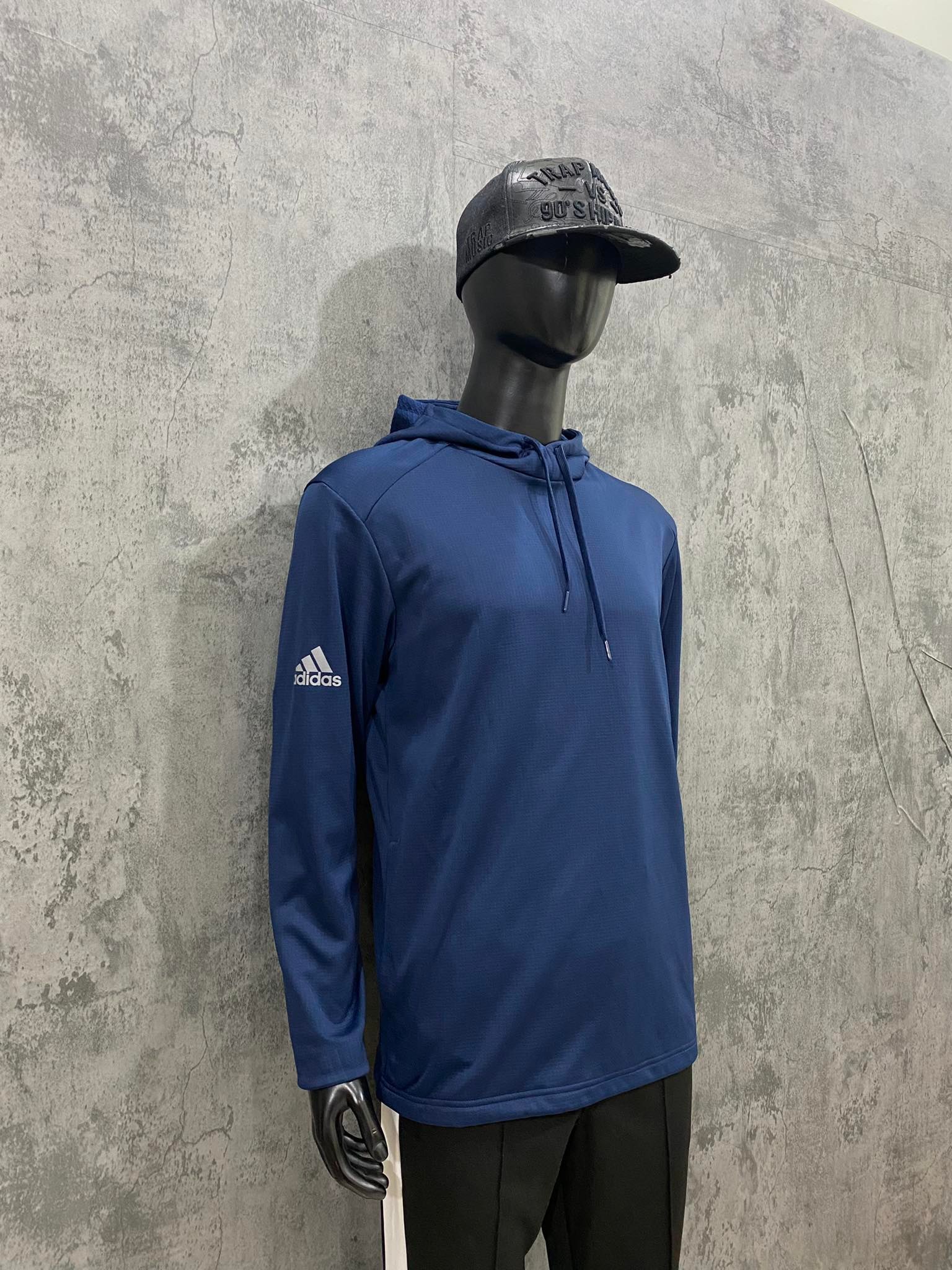 Áo Hoodie Nam Thun Adidas Smal Logo Blue - HA451