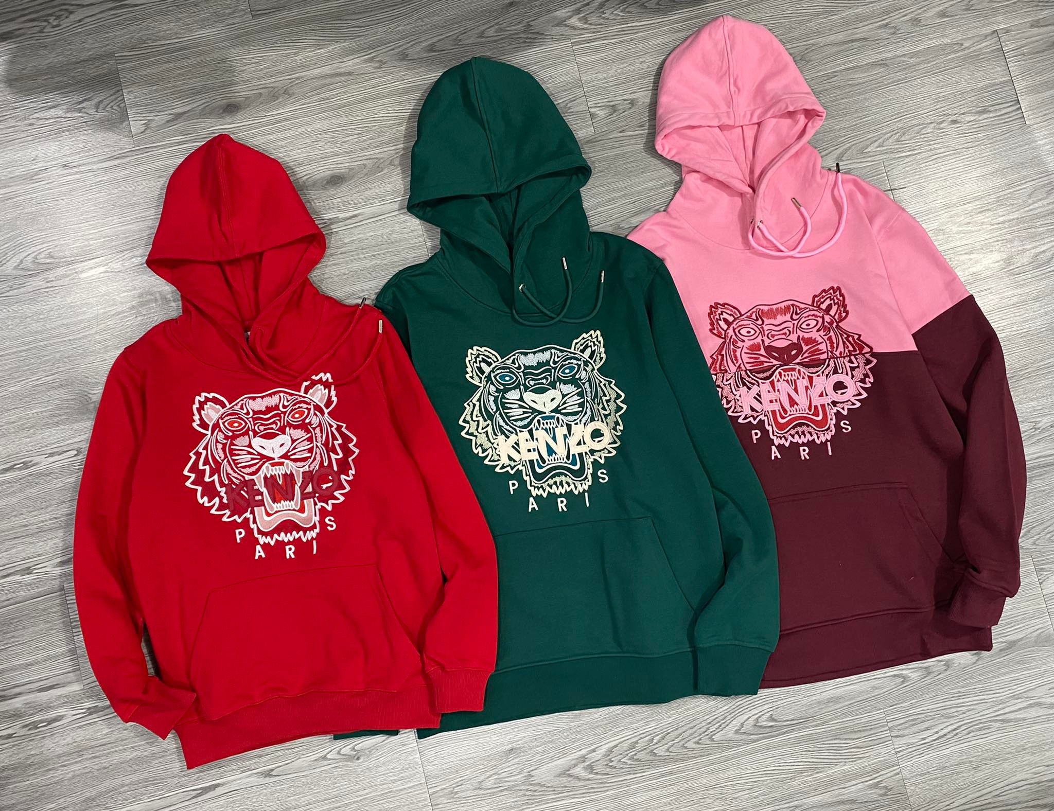 Áo Hoodie Nỉ Da Cá Kenzo Two-tone Tiger Hoodie 