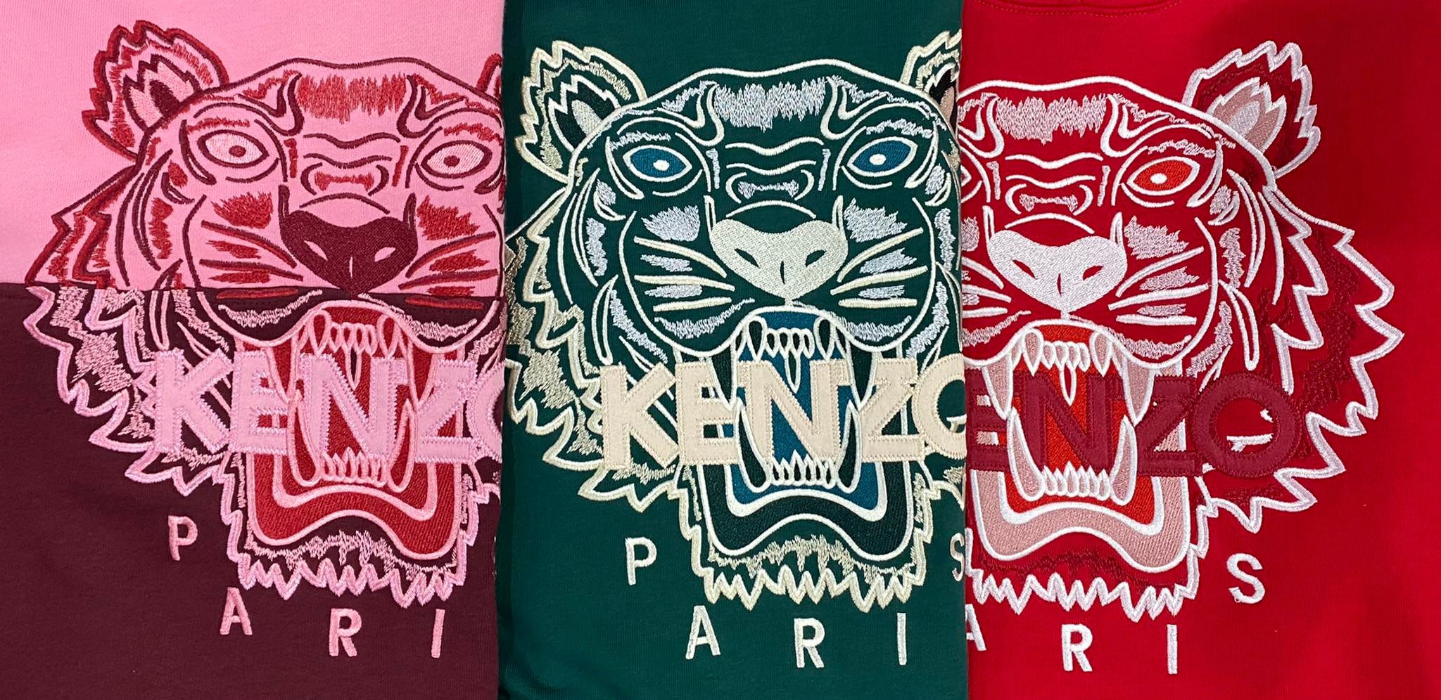 Áo Hoodie Nỉ Da Cá Kenzo Two-tone Tiger Hoodie 