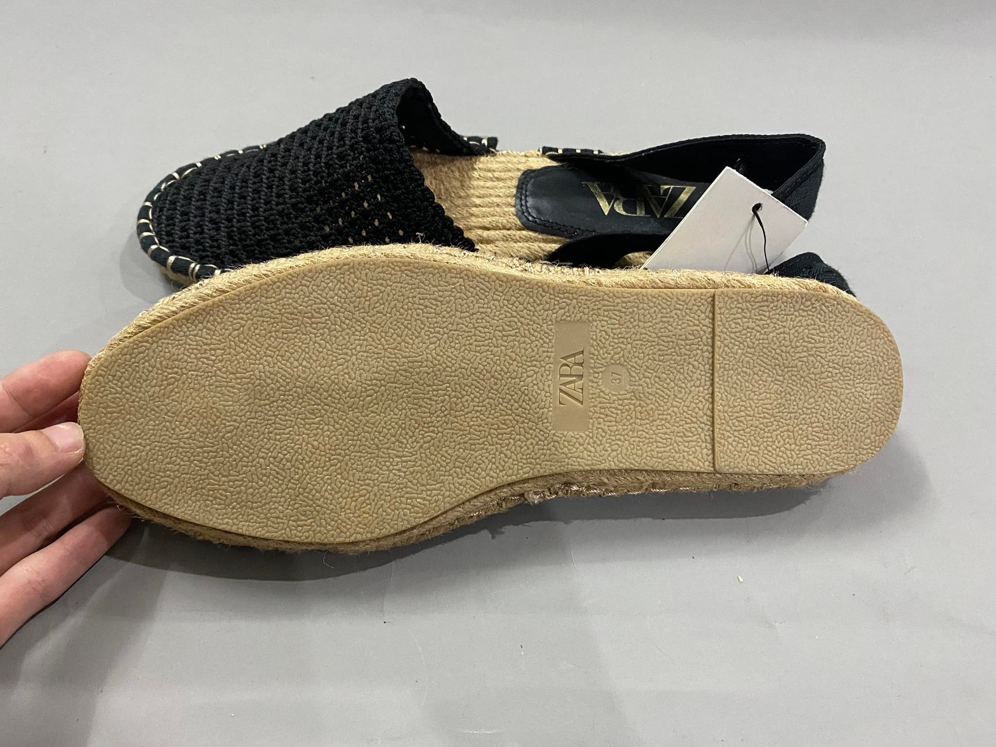 Dép Chính Hãng - Sandal Nữ Zara Cói Buộc Dây Chiến Binh