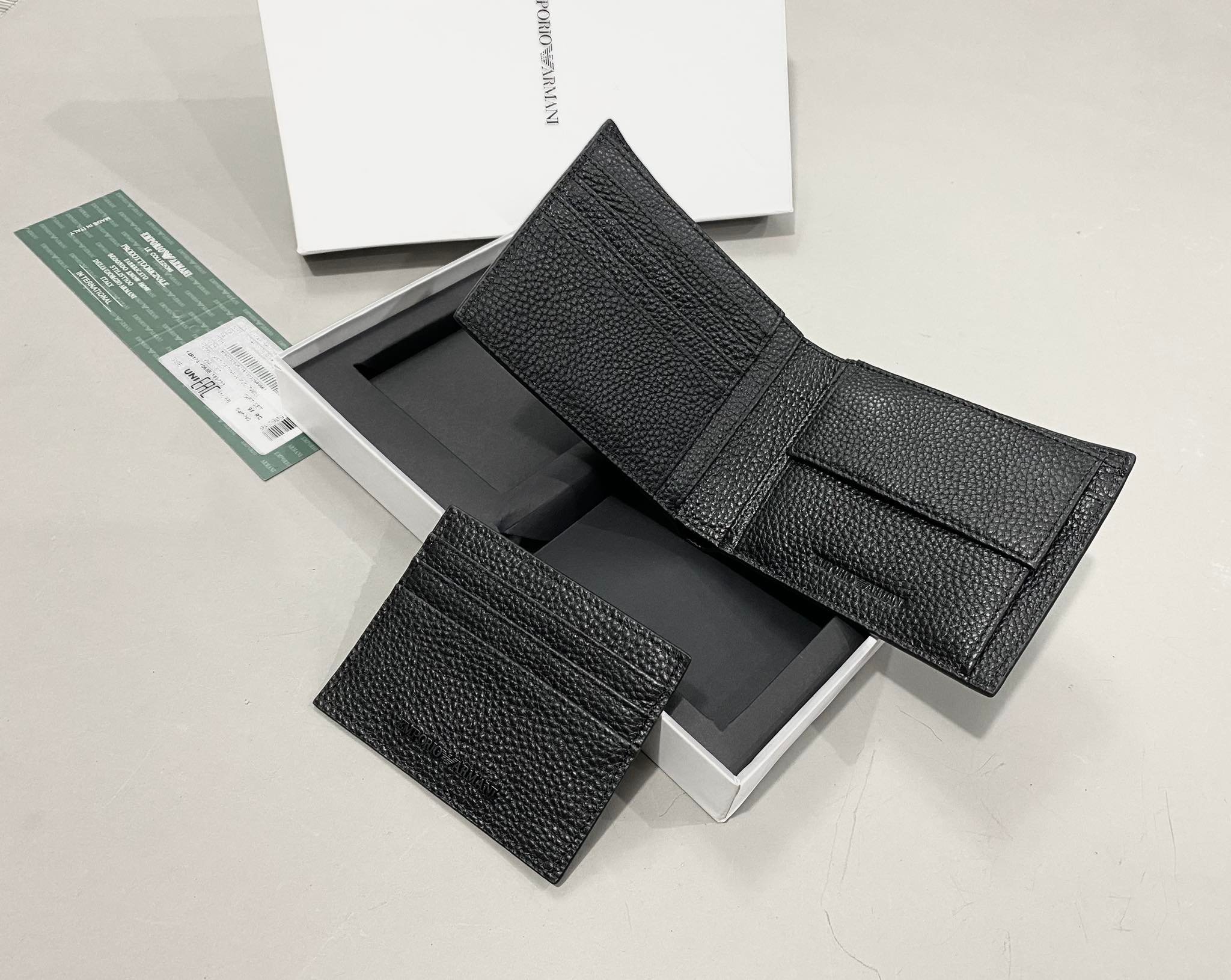 Phụ Kiện Chính Hãng - Sét Ví Emporio Armani Gift Set New Twill Wallet Đen -  Y4R174