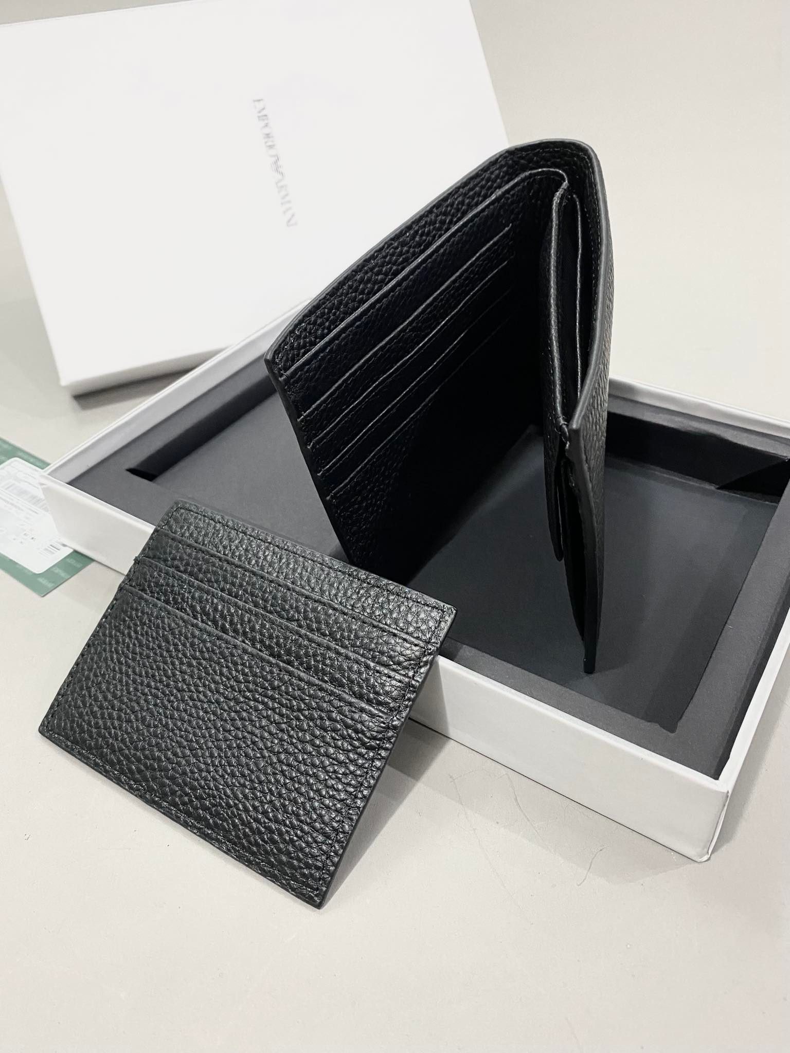 Phụ Kiện Chính Hãng - Sét Ví Emporio Armani Gift Set New Twill Wallet Đen -  Y4R174