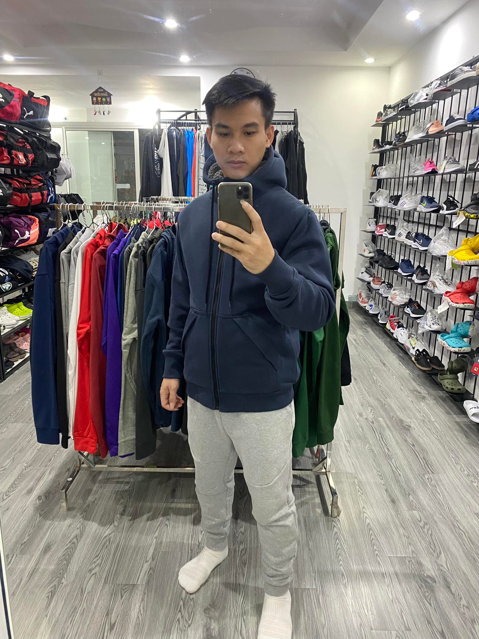 Áo Khoác Chính Hãng - Áo Khoác Nỉ Lông Carhartt Unisex 'Navy' - JCA-451