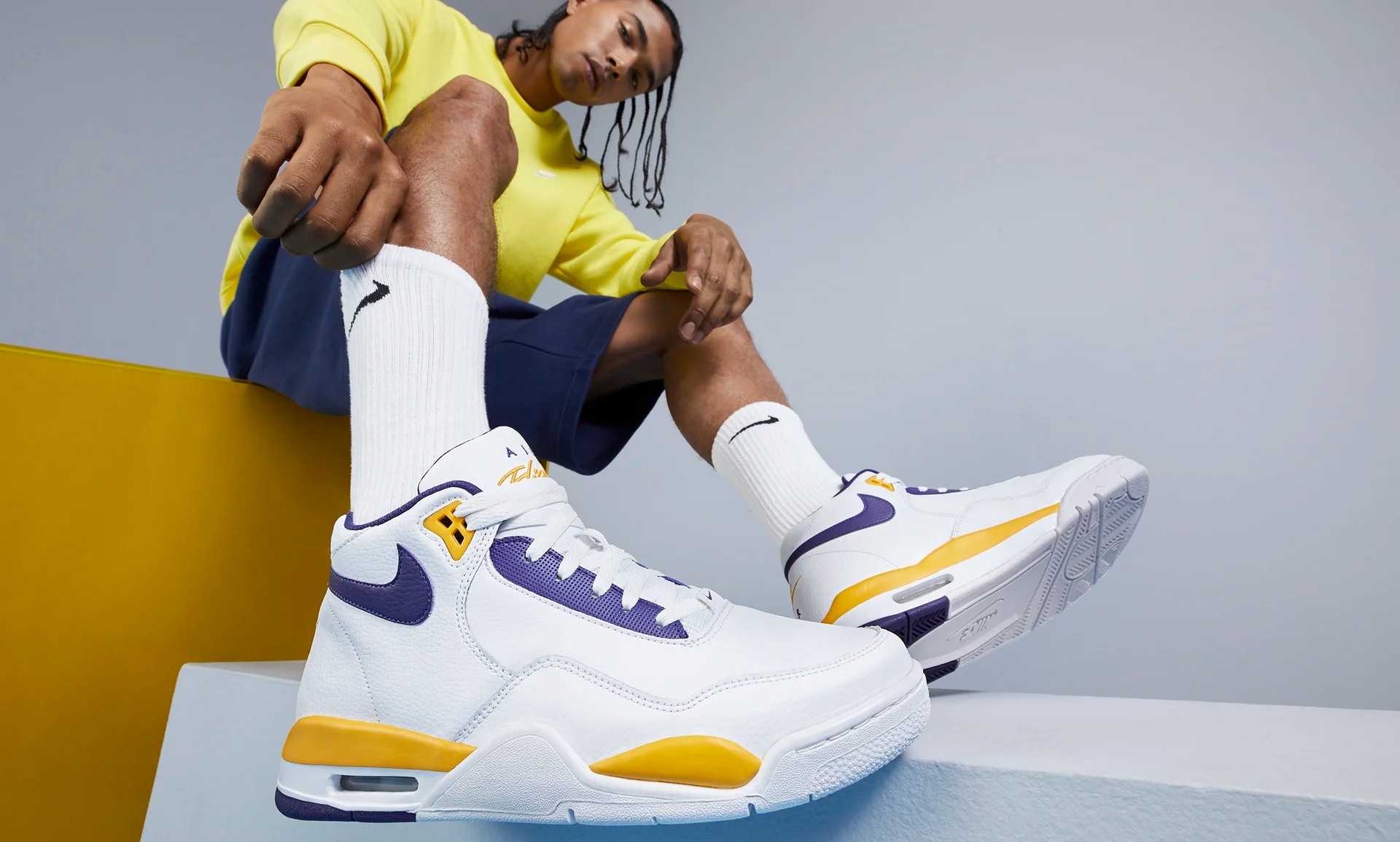 GIÃY CASUAL CHÃNH HÃNG - Nike Flight Legacy 'Lakers' - BQ4212-102