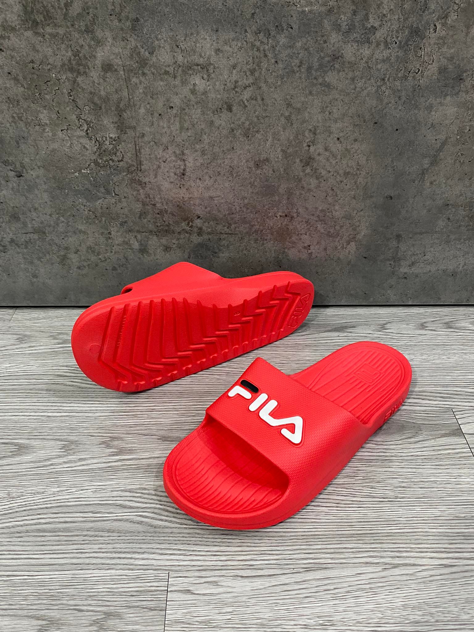 Dép Quai Ngang/Đúc Fila Slide 'Red/White' - DFL030-100
