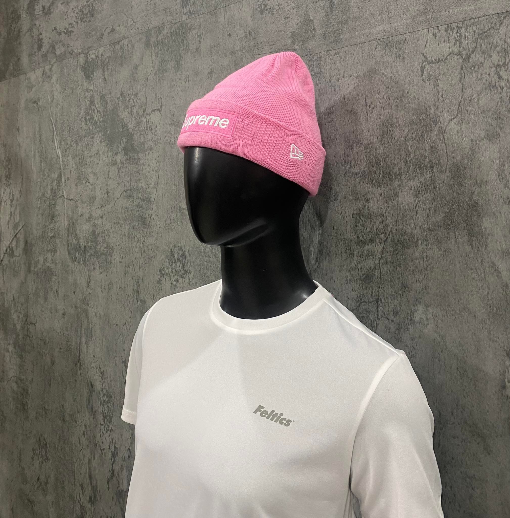 Mũ nón len unisex dày dặn Supreme New Era Box Logo Beanie