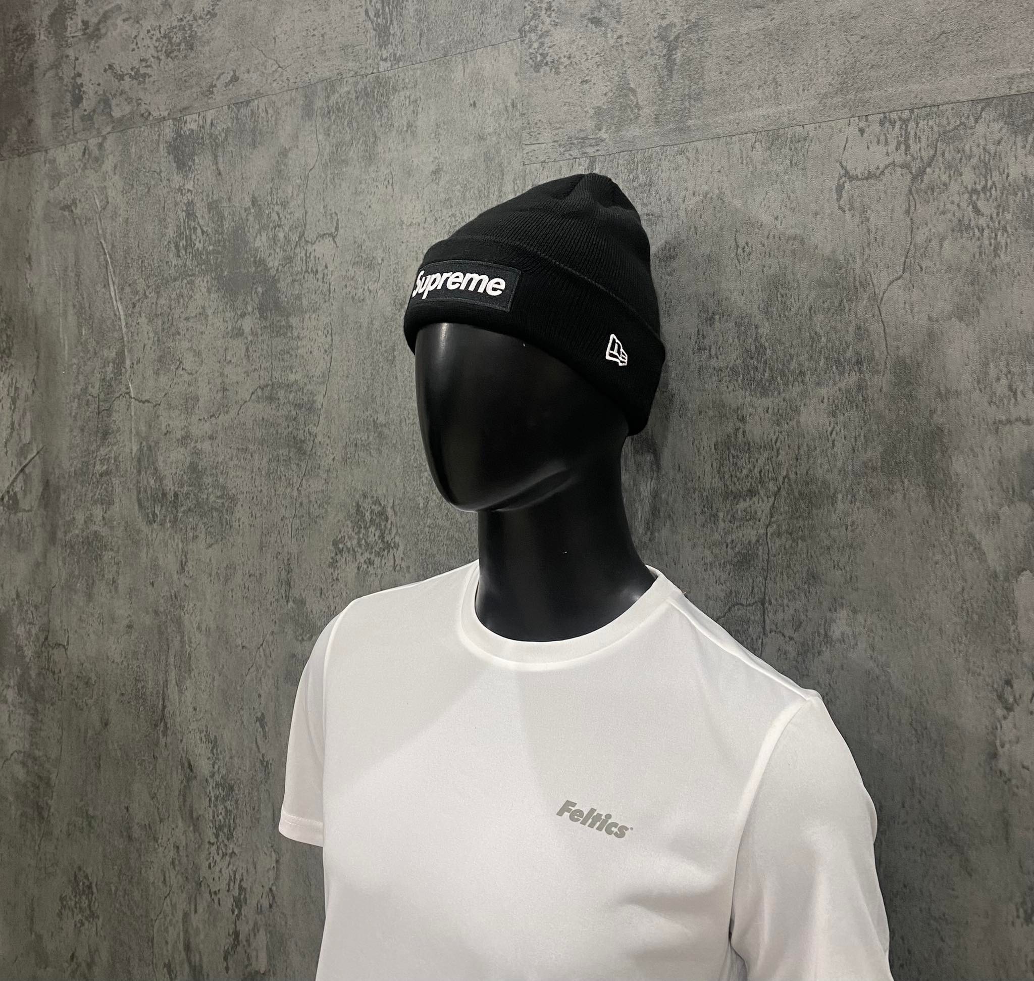 Mũ nón len unisex dày dặn Supreme New Era Box Logo Beanie
