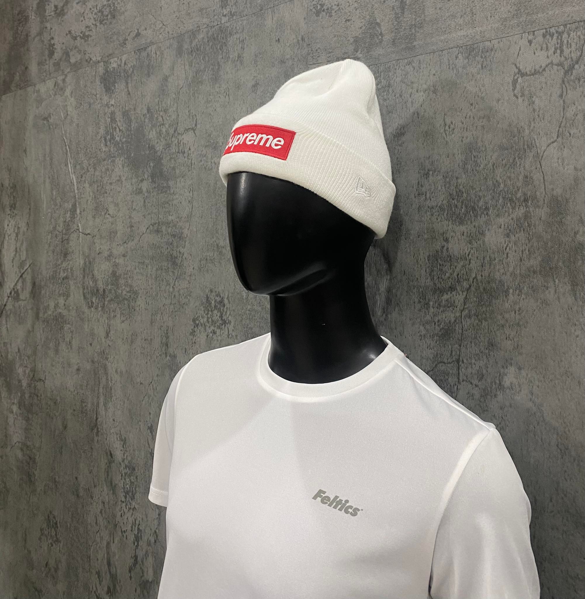 Mũ nón len unisex dày dặn Supreme New Era Box Logo Beanie