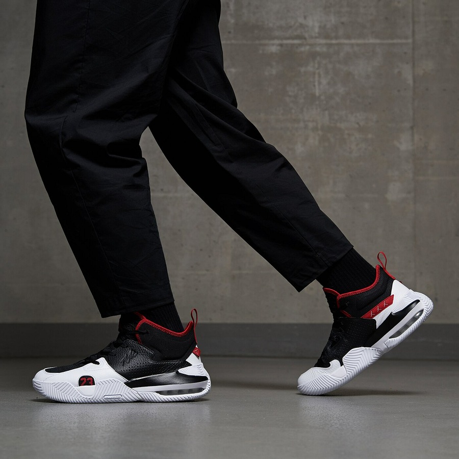 Giày Bóng Rổ Chính Hãng Nike Air Jordan Stay Loyal 2 'Black White Gym Red' - DQ8401-061