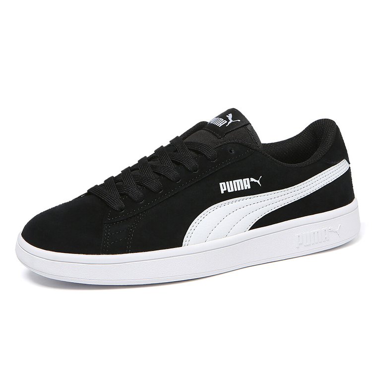 Giày Casual Chính Hãng - Puma Smash V2 SD Grade-School Black/White - 365176-01