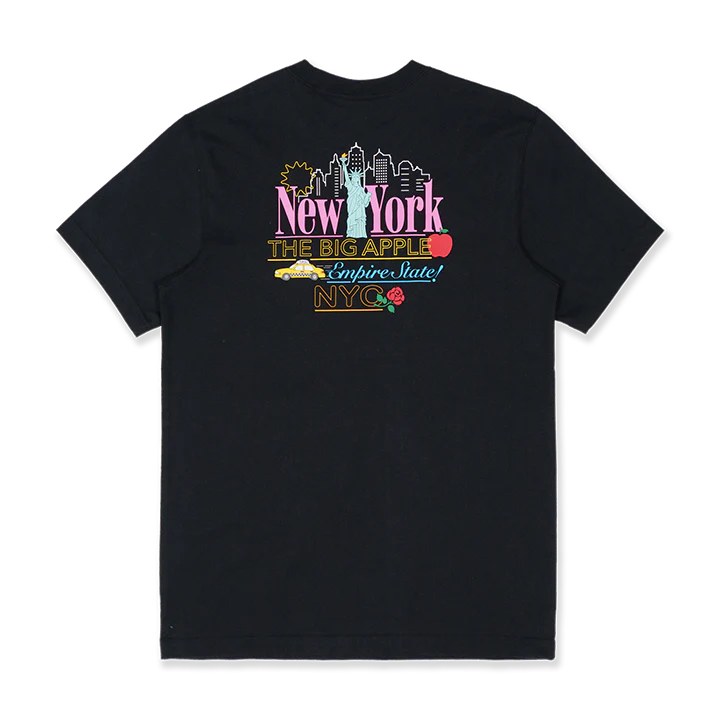 Áo Thể Thao Hè - Áo Thun Nam Nữ New Era New York Logos Black Short Sleeves T-shirt - 13470979