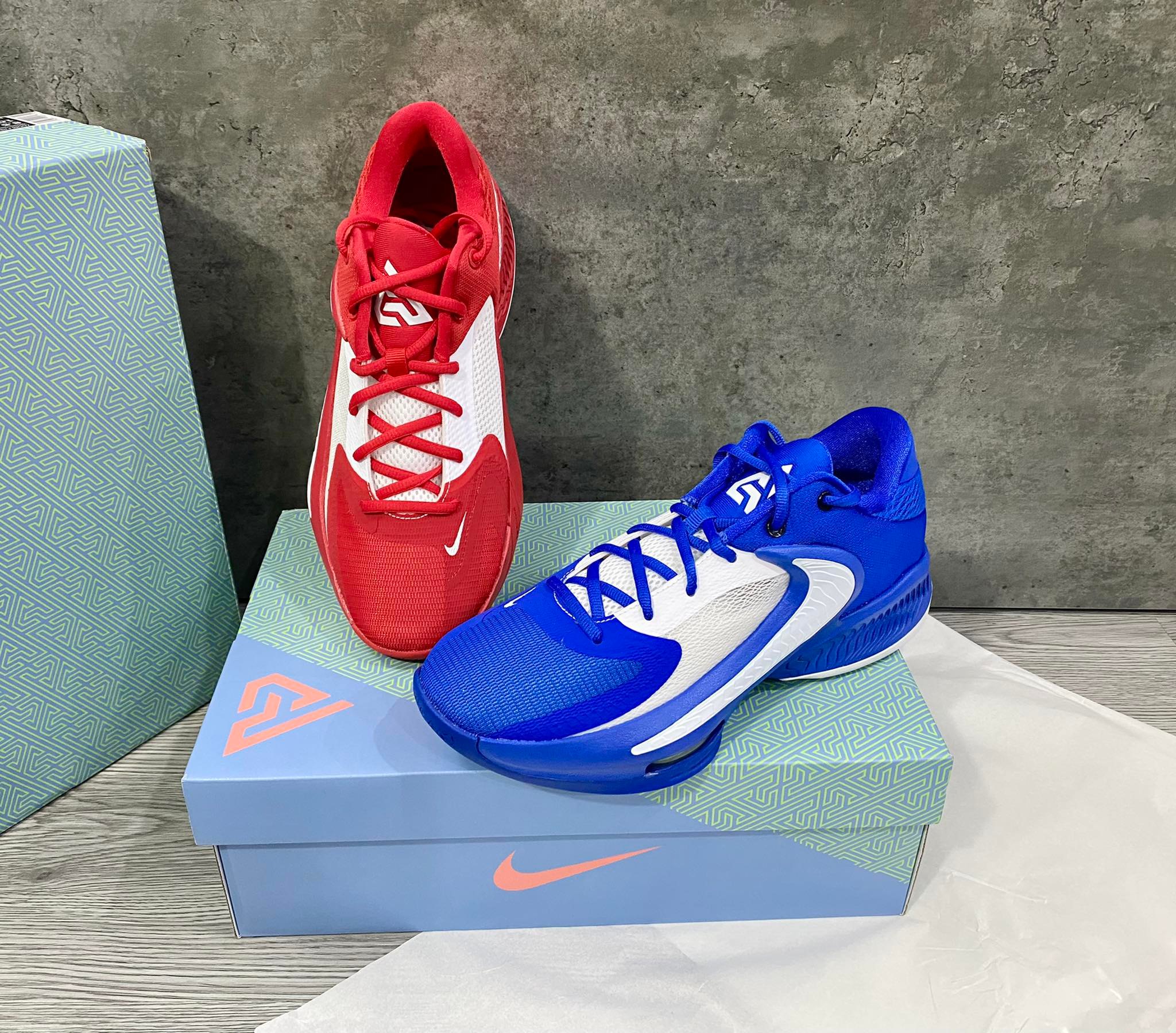 Giày Bóng Rổ Chính Hãng Nike Zoom Freak 4 TB University Mix Cọc Cạch 