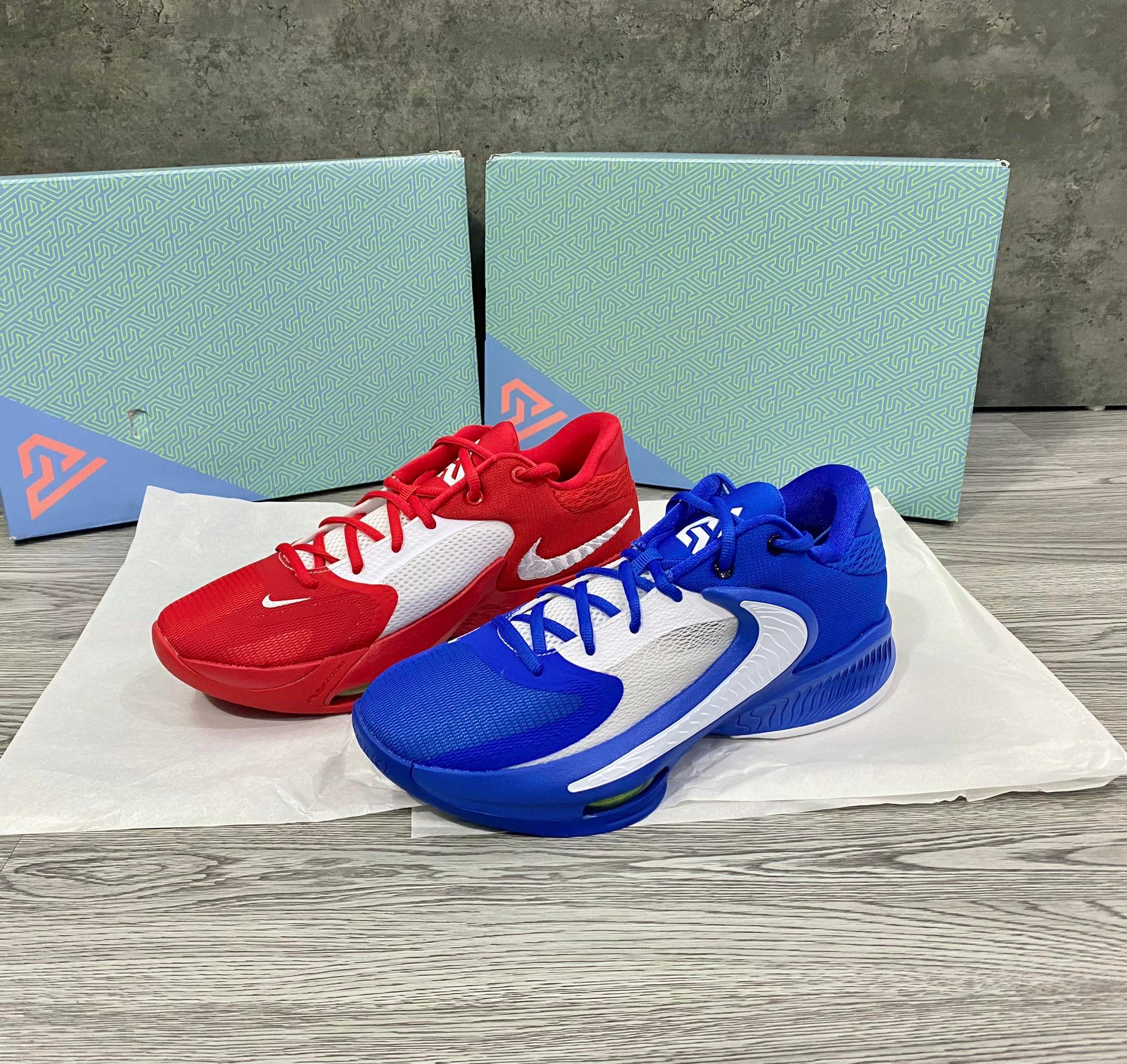 Giày Bóng Rổ Chính Hãng Nike Zoom Freak 4 TB University Mix Cọc Cạch 