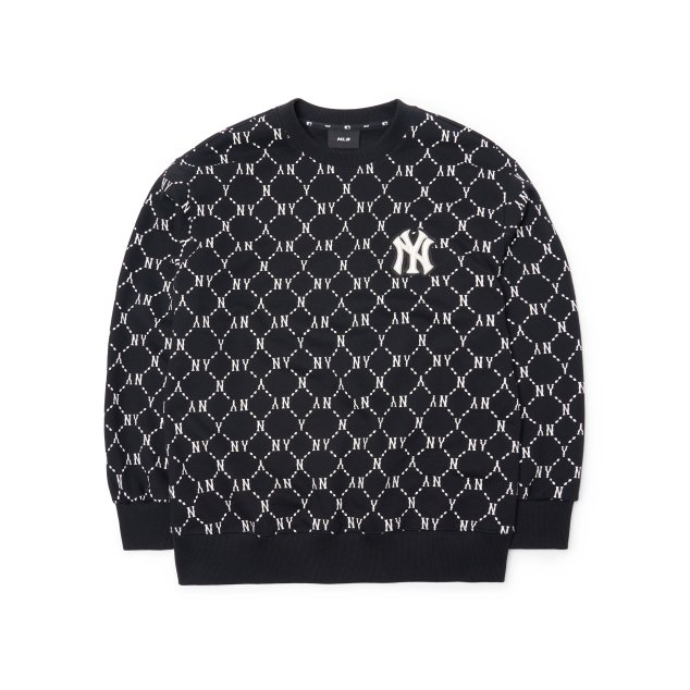 ÁO SWEATSHIRTS CHÍNH HÃNG - MLB Diamond Monogram All Overfit 'Black' - 3AMTM0314-50BKS