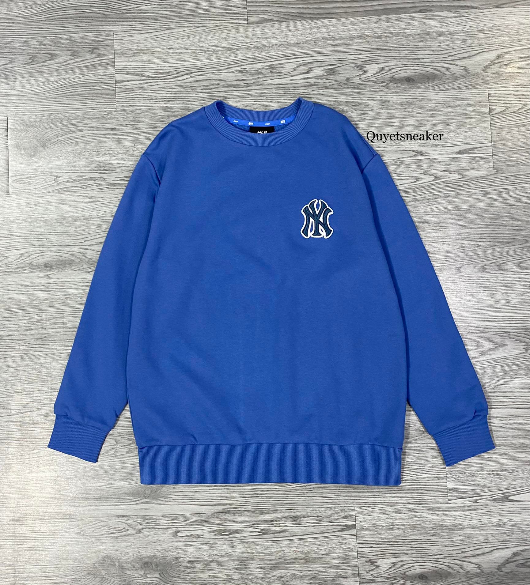 Áo Sweater Chính Hãng - MLB Logo New York Yankees 'Blue' - 3AMTB-451
