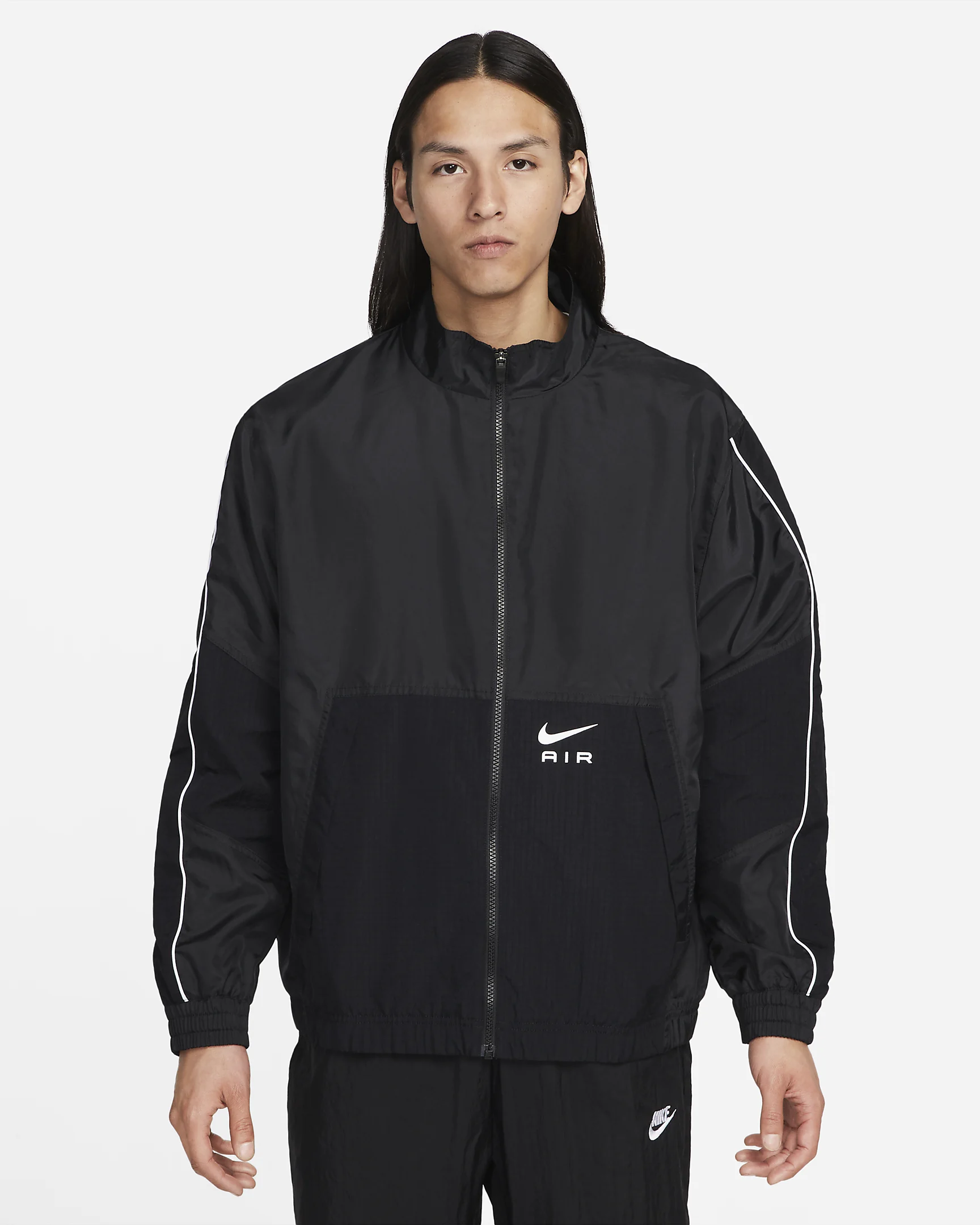 ÁO KHOÁC CHÍNH HÃNG - Nike Men's Woven Tracksuit Jacket 'Black' - FN7687-010