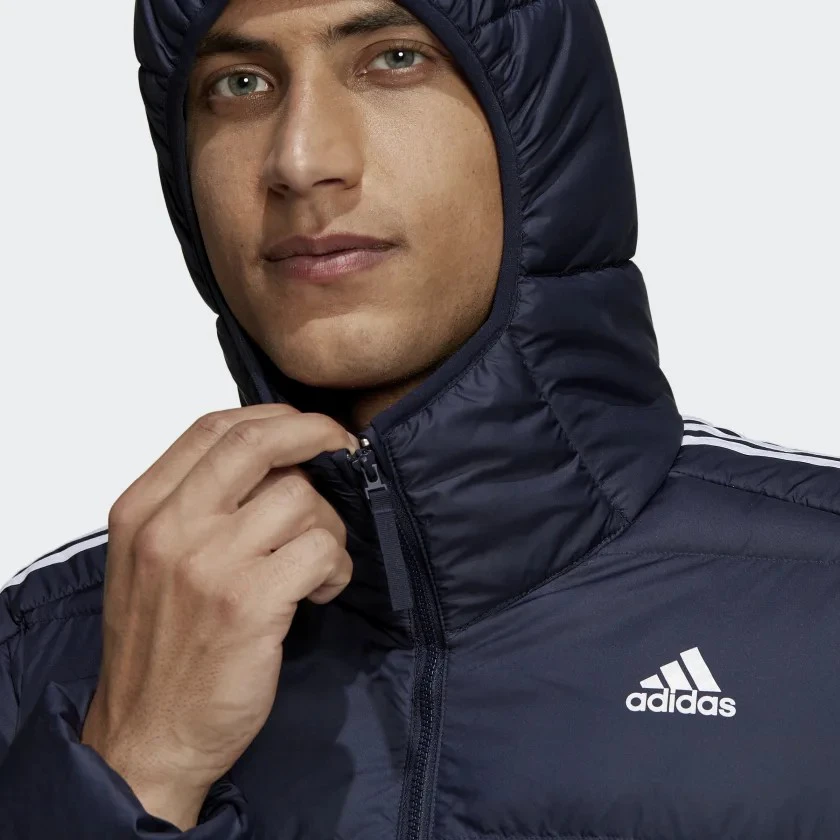 ÁO KHOÁC CHÍNH HÃNG - ADIDAS ESSENTIALS MIDWEIGHT DOWN HOODED JACKET NAVY - GT9133