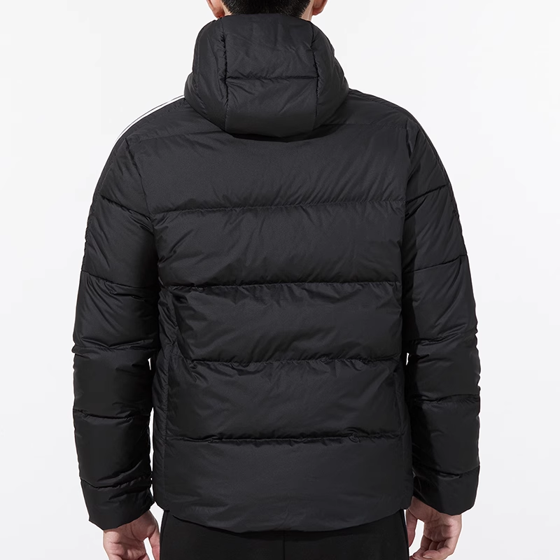 ÁO KHOÁC CHÍNH HÃNG - ADIDAS ESSENTIALS MIDWEIGHT DOWN HOODED JACKET  BLACK - GT9141