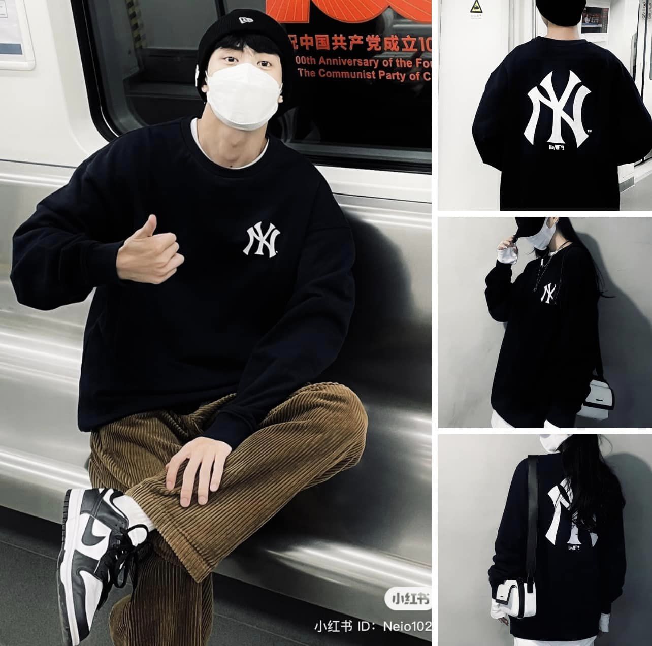 Áo Sweater Chính Hãng - New Era x MLB Big Logo Neyyan SW BLK 'Black' - 12727850