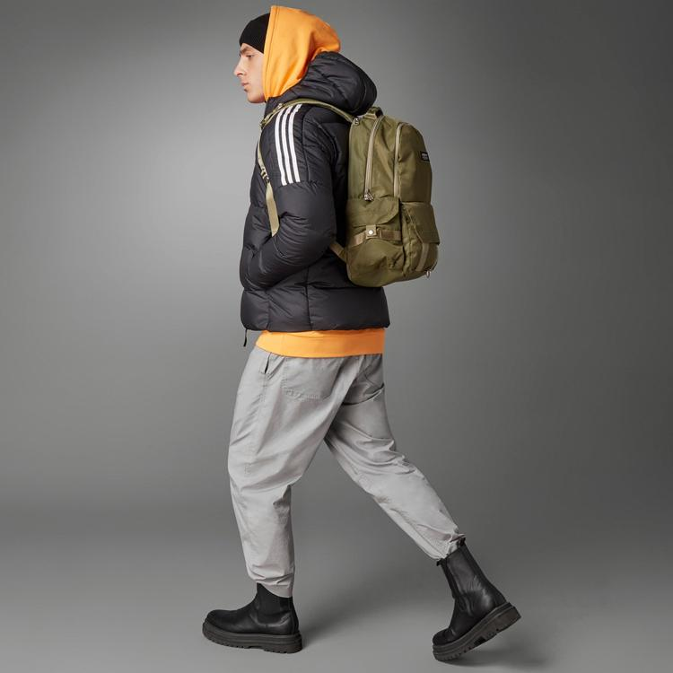 ÁO KHOÁC CHÍNH HÃNG - ADIDAS ESSENTIALS MIDWEIGHT DOWN HOODED JACKET  BLACK - GT9141