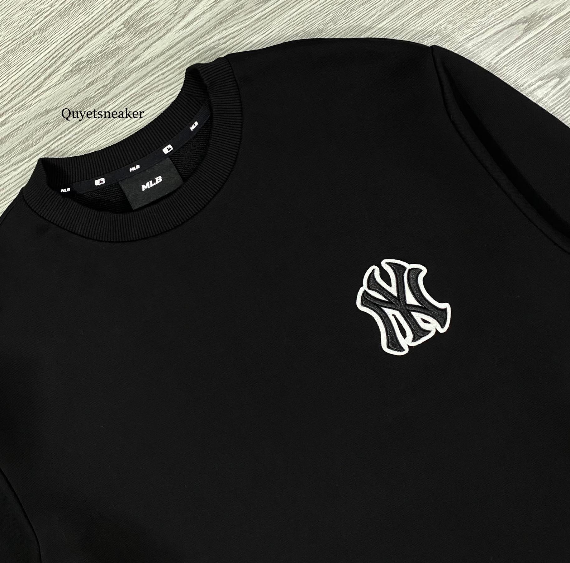 Áo Sweater Chính Hãng - MLB Big Logo New York Yankees 'Black' - 3AMTB-222