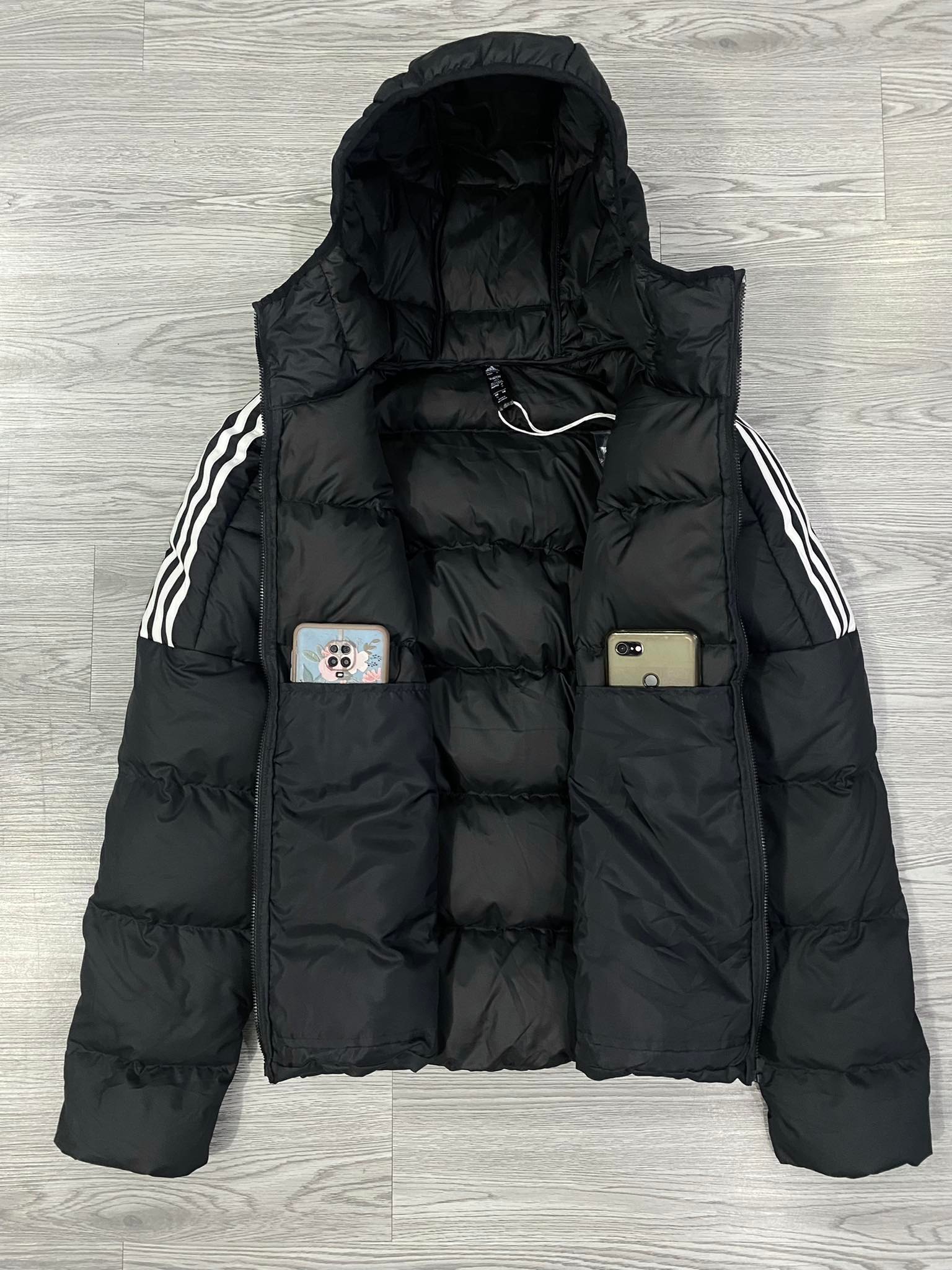 ÁO KHOÁC CHÍNH HÃNG - ADIDAS ESSENTIALS MIDWEIGHT DOWN HOODED JACKET  BLACK - GT9141