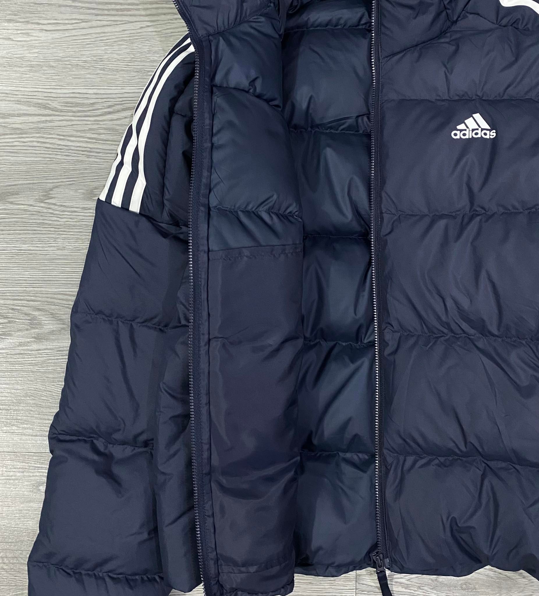 ÁO KHOÁC CHÍNH HÃNG - ADIDAS ESSENTIALS MIDWEIGHT DOWN HOODED JACKET NAVY - GT9133