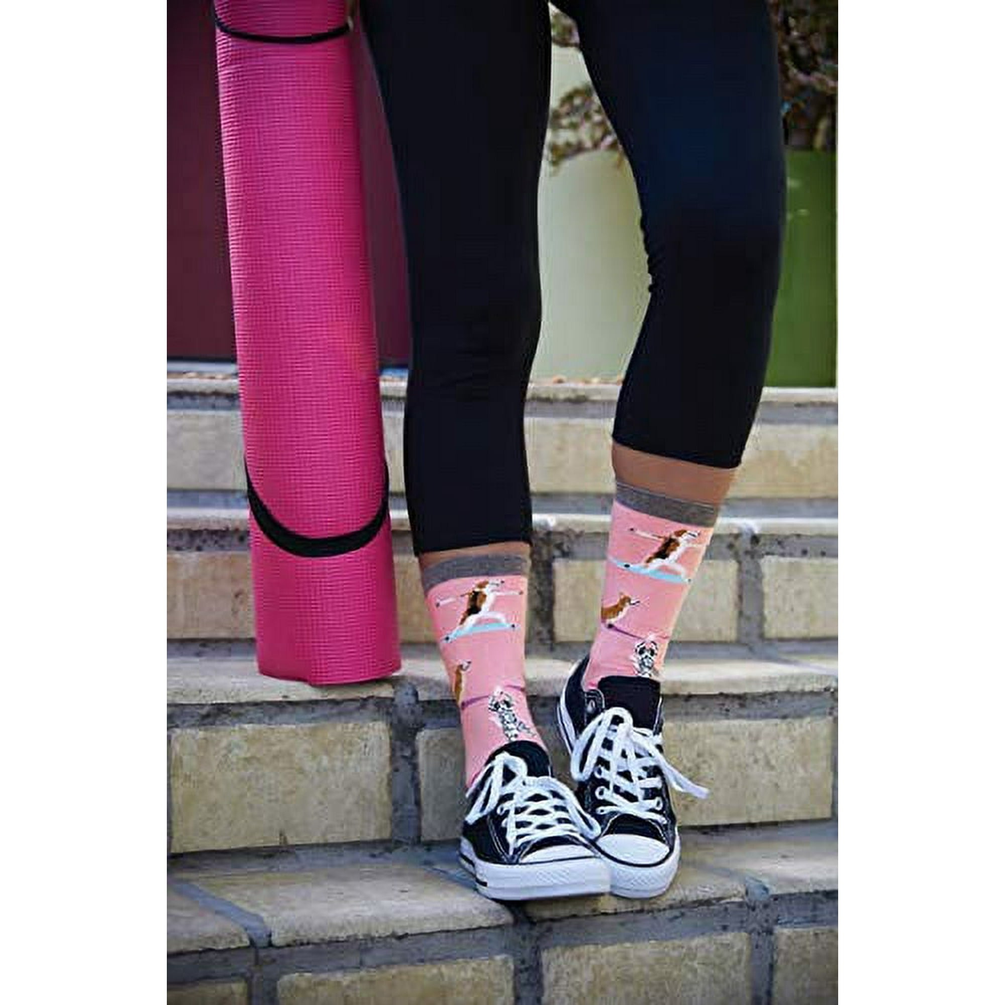 Phụ Kiện Chính Hãng - Tất K.Bell Women's Yoga Dogs Pink (5 đôi/pack) - KBD1255