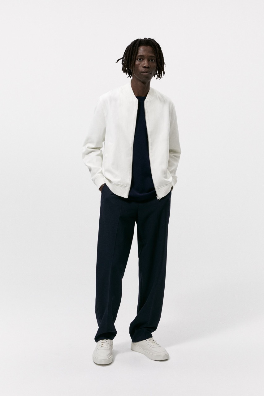 Áo Khoác Chính Hãng - Áo Bomber Zara ''White'' - 2753/400/401