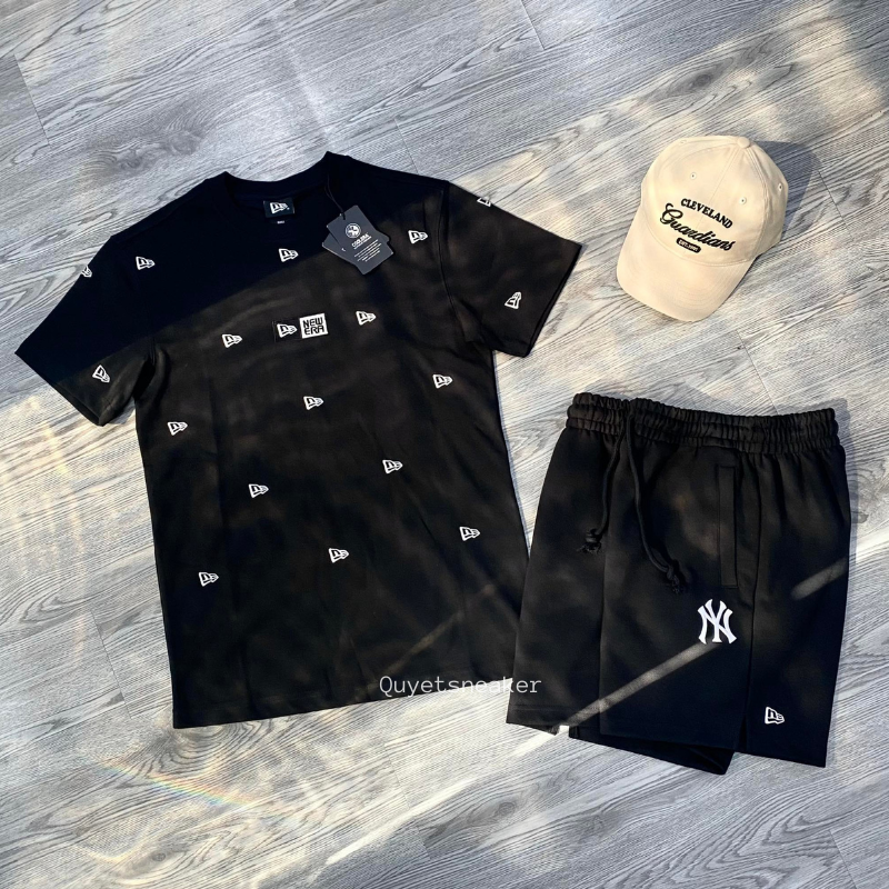 Áo Thể Thao Hè - Áo Thun Nam Nữ New Era x MLB Ticket Shop BLK T-Shirts 