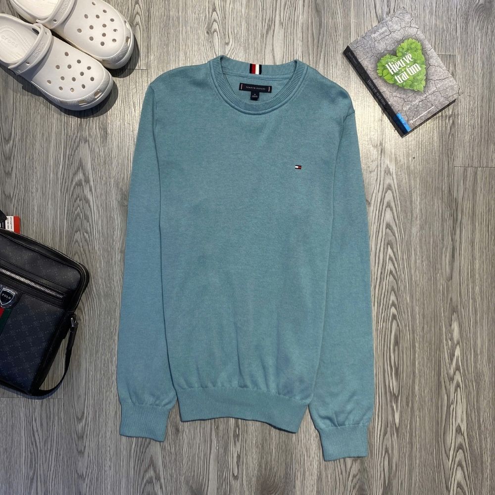 Áo Sweater Chính Hãng - Áo Len Tommy Hilfiger 'Light Blue' - 78J8222-03