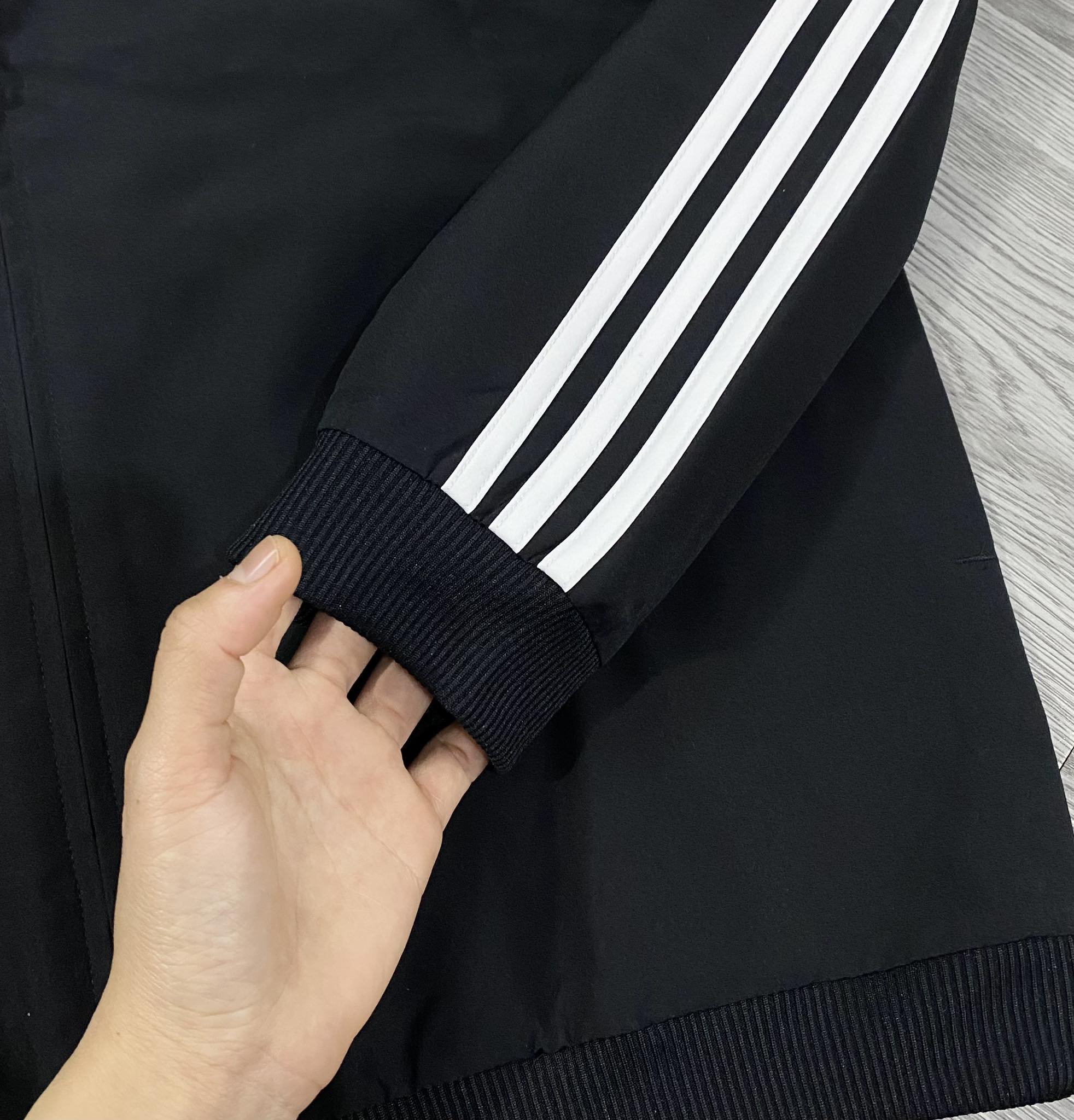 Bộ Thể Thao Nam Chính hãng - Bộ Gió Aeroready Essentials Regular-Fit 3-Stripes Track Suit ''Black'' - GK9950