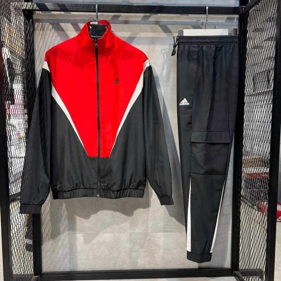 Bộ Thể Thao Chính Hãng - Bộ Gió 2 Lớp Adidas Men's tracksui Pavidas 'Black/Red' - IJ6073