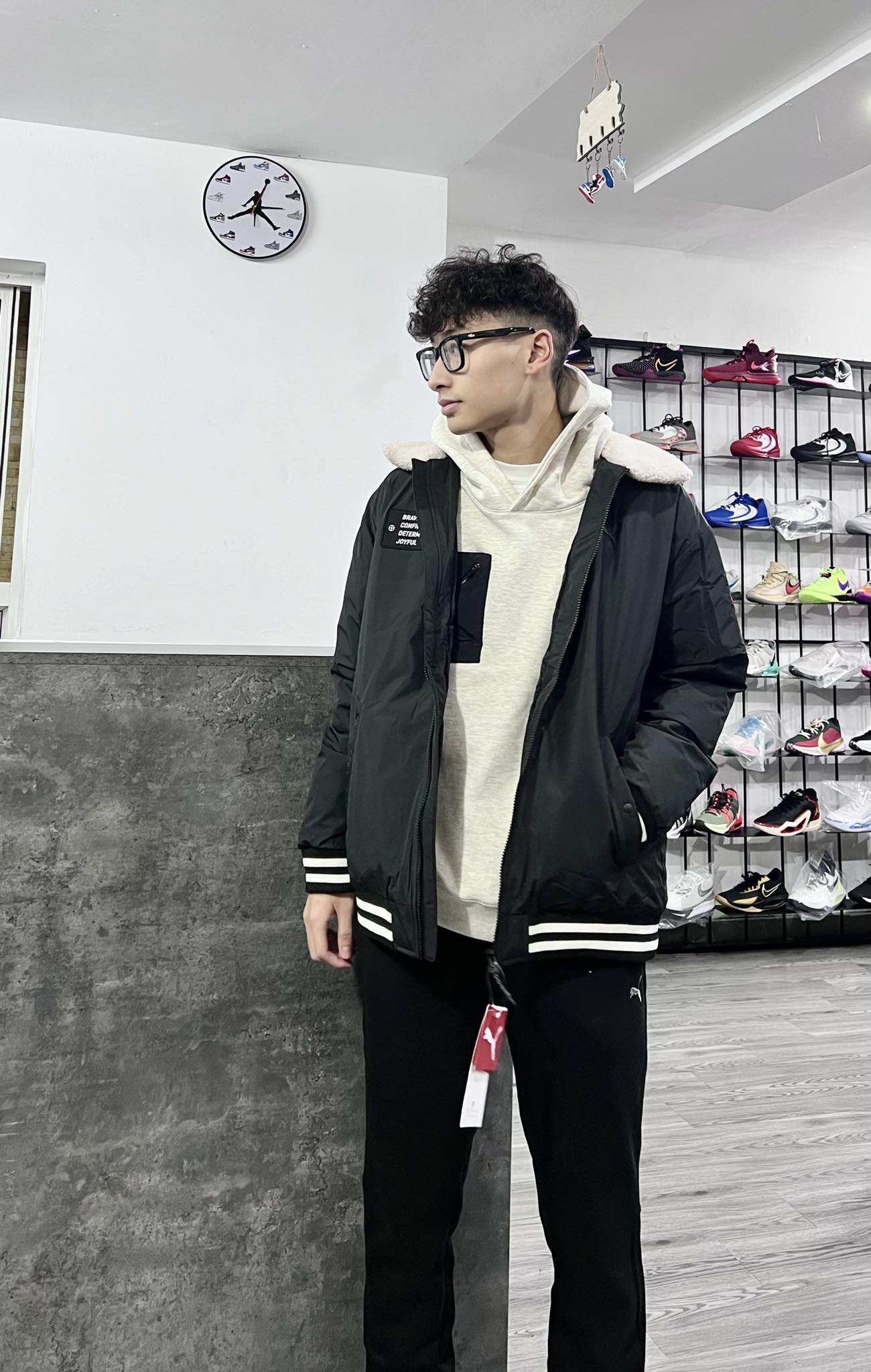 Bộ Thể Thao Chính Hãng - Puma Set 3 Món Áo Khoác Lông Vũ Hoodie Quần 