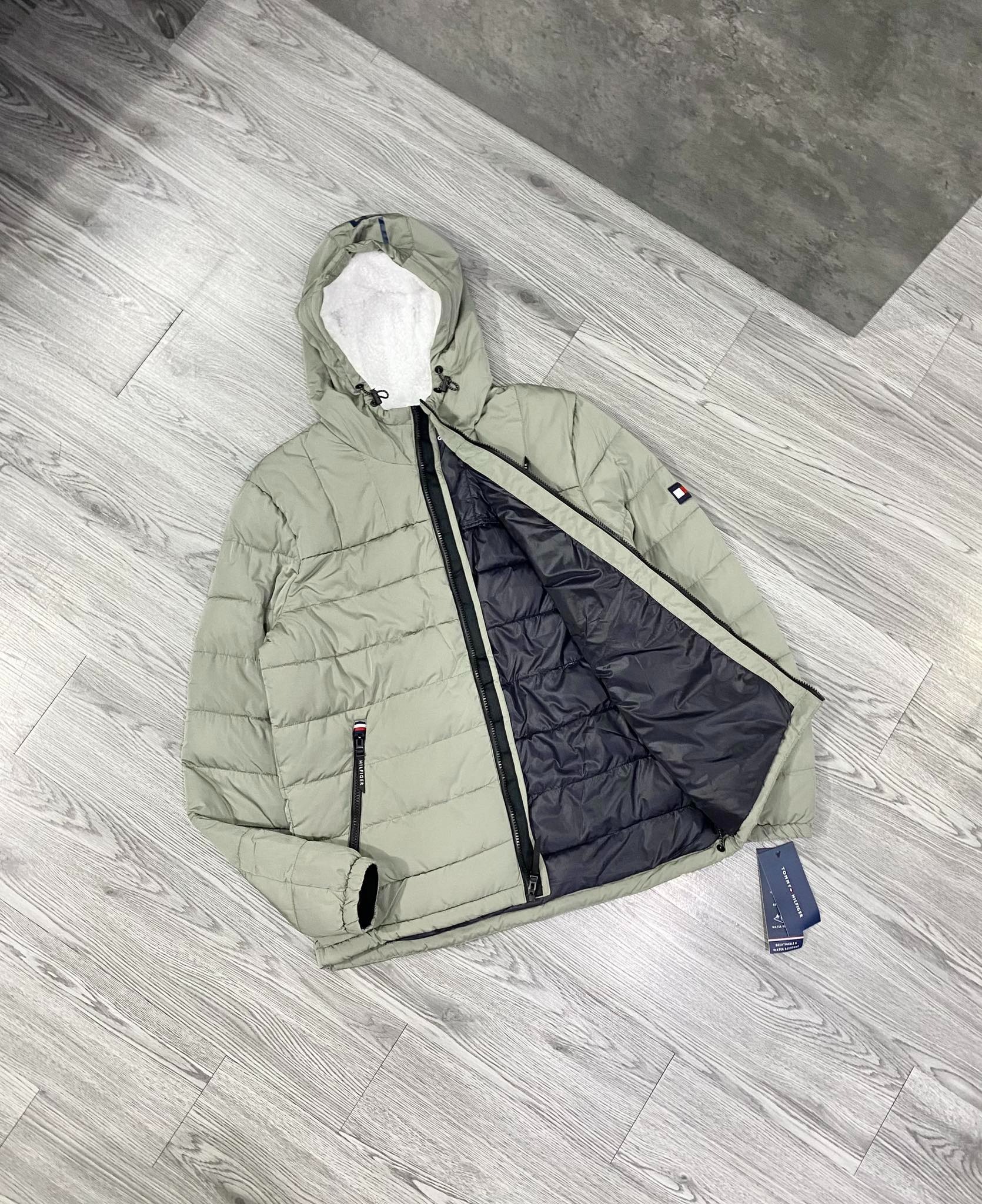 Áo Khoác Phao Chính Hãng - Áo Phao Tommy Hilfiger Mũ Lông ''Grey'' - 151AP213