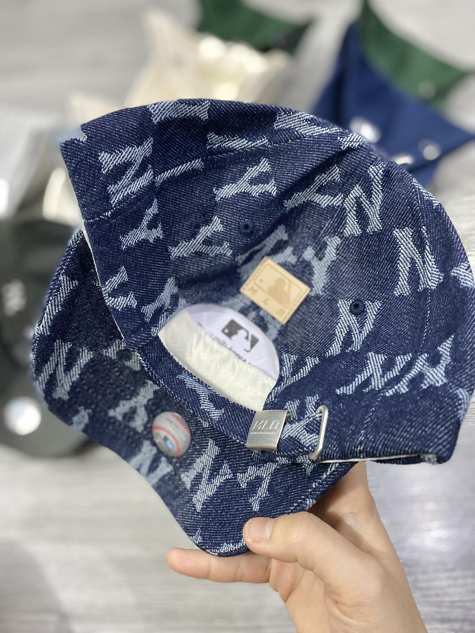 Phụ Kiện Chính Hãng - Mũ Lưỡi Trai MLB Jean Logo NY 'Denim Navy' - 3ACP6601N-451