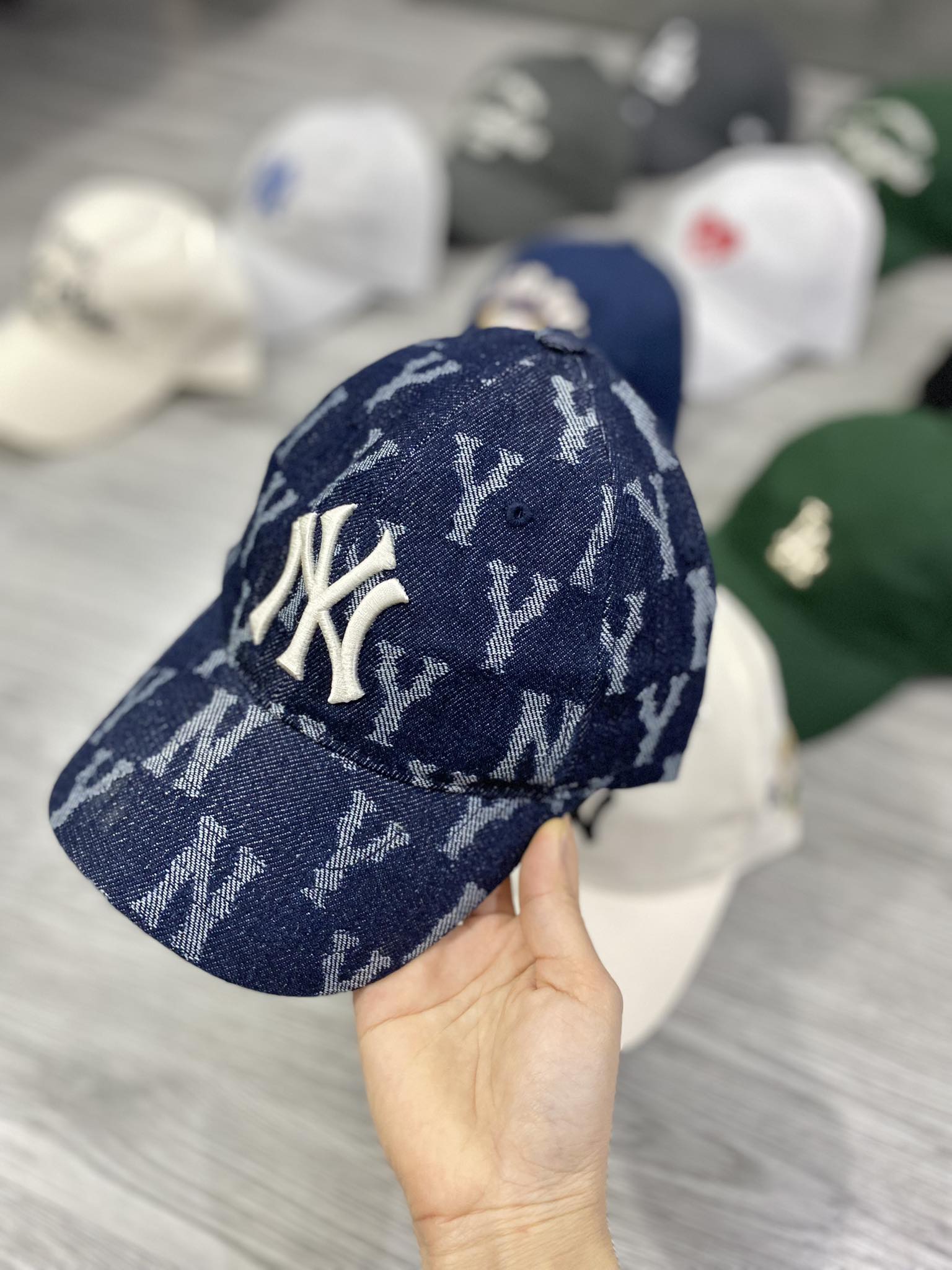 Phụ Kiện Chính Hãng - Mũ Lưỡi Trai MLB Jean Logo NY 'Denim Navy' - 3ACP6601N-451