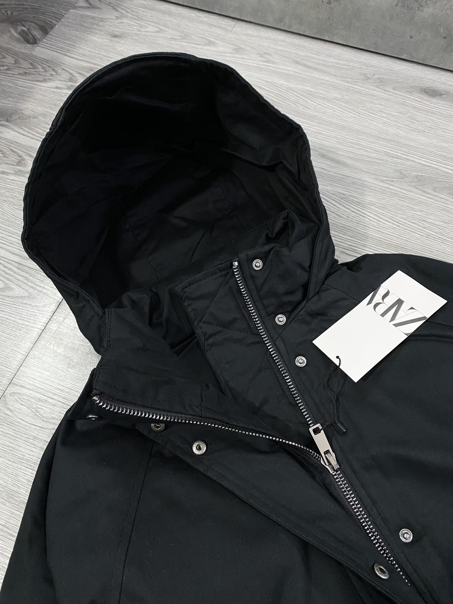 Áo Khoác Chính Hãng - Parka Zara 'Black' - 0518/240