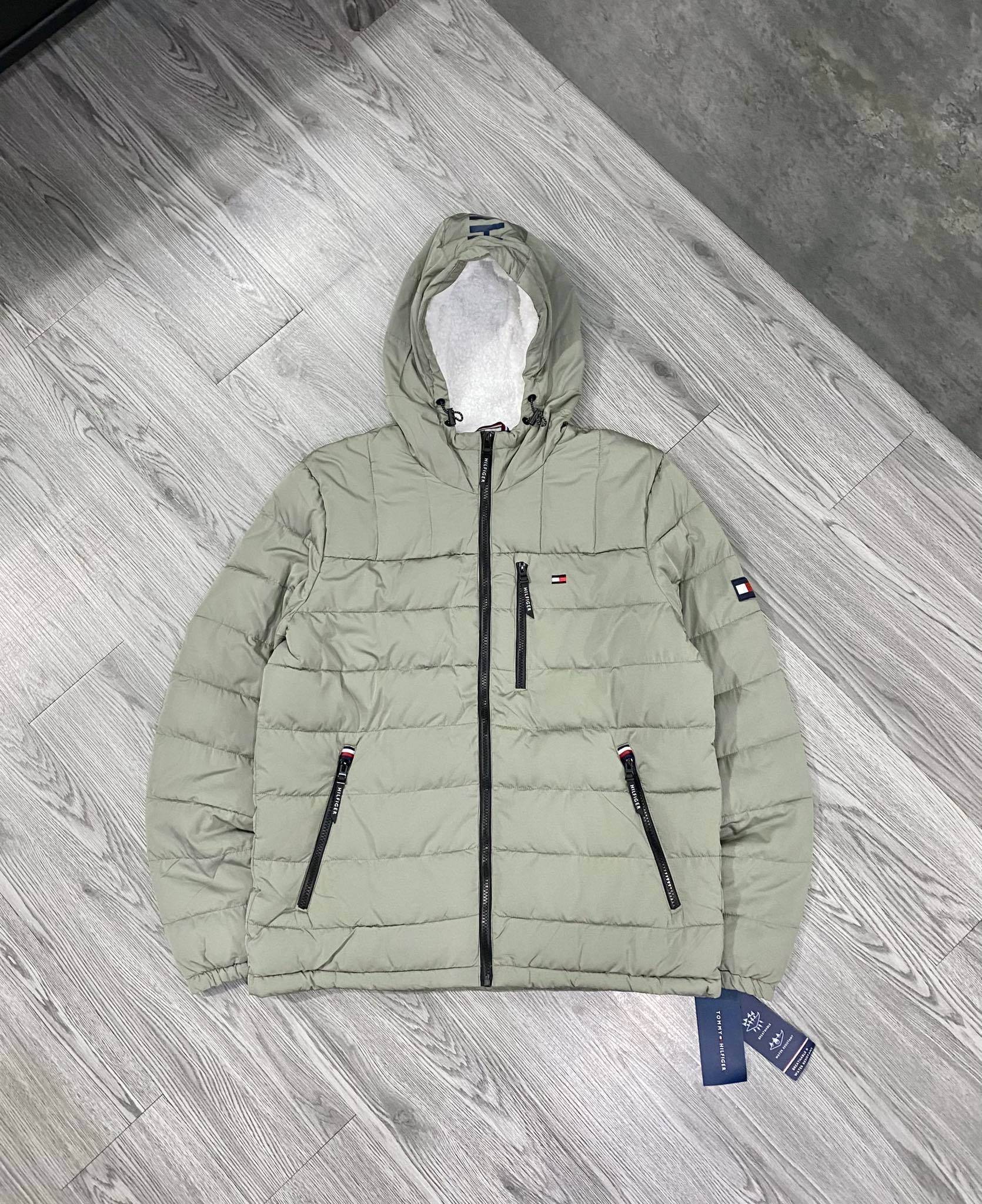 Áo Khoác Phao Chính Hãng - Áo Phao Tommy Hilfiger Mũ Lông ''Grey'' - 151AP213