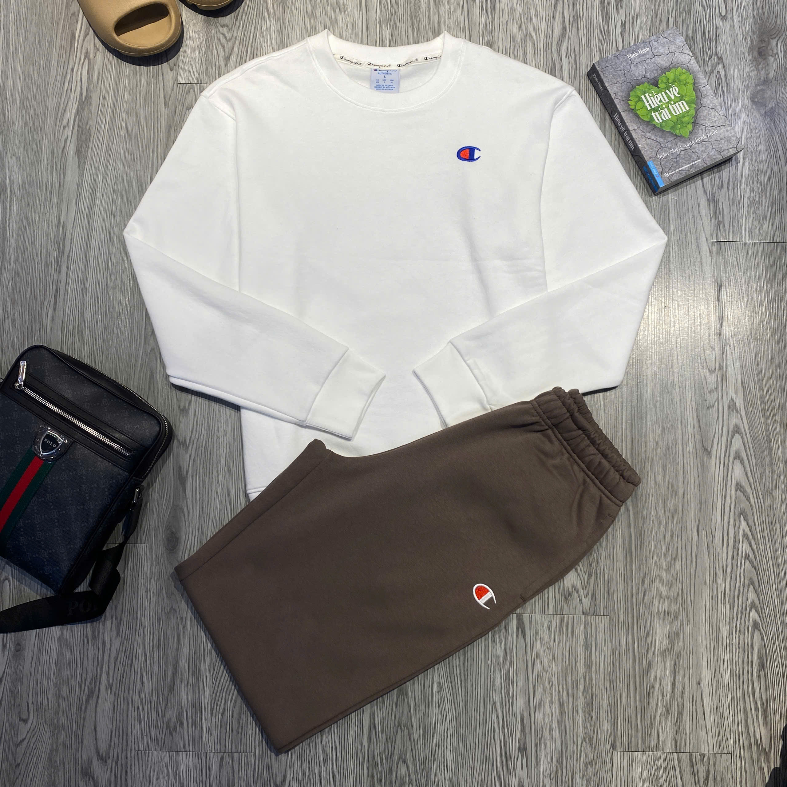 Quần Dài Chính Hãng - Quần Nỉ Bông Champion 'Dark Brown' - GF07-781