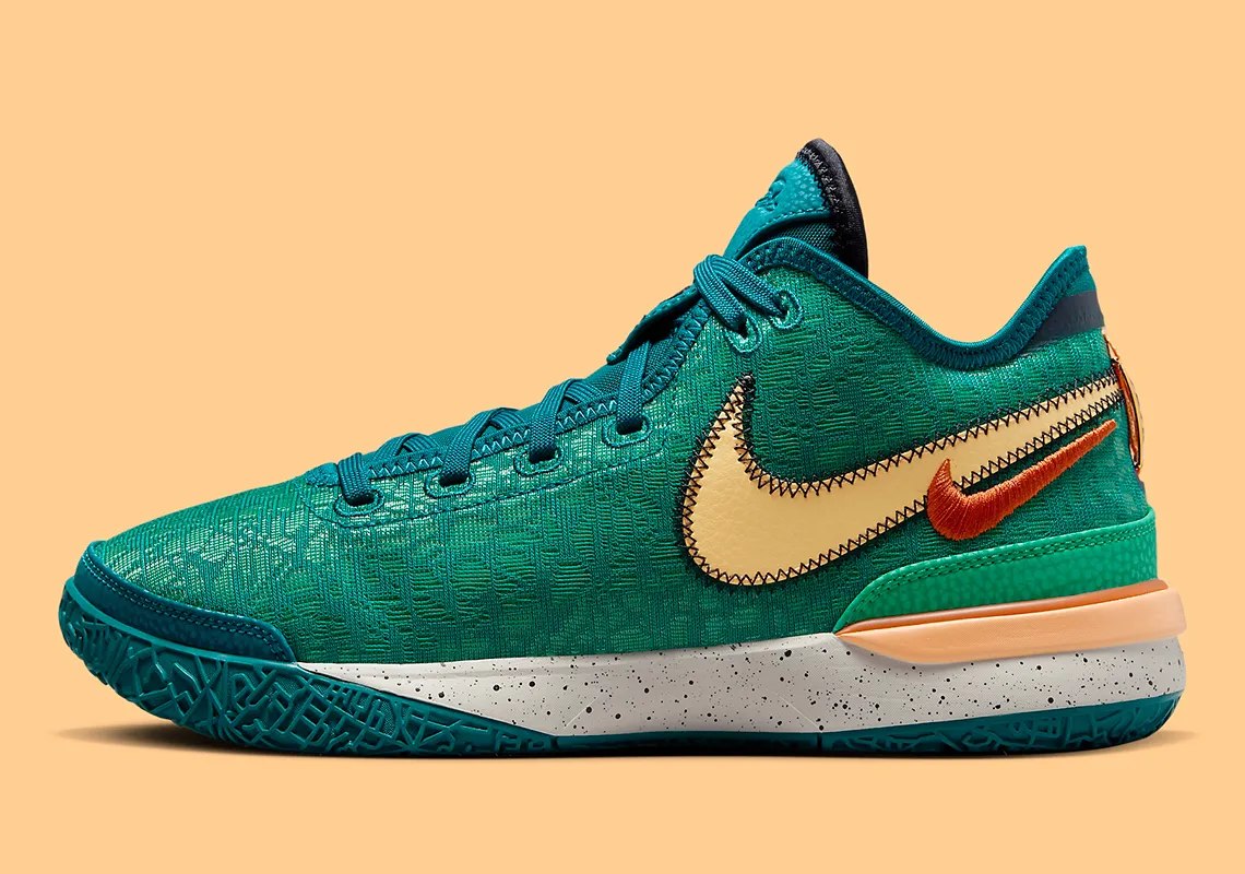 Giày Bóng Rổ Chính Hãng - Nike LeBron NXXT Gen Geode Teal Orange - DR8784-301