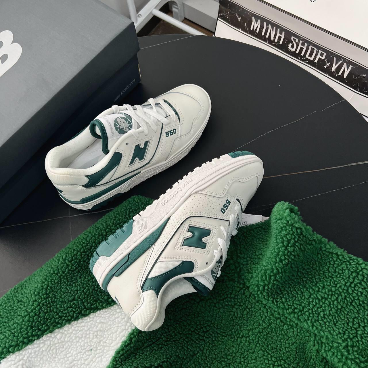 Giày Casual Chính Hãng - Sneaker Nam Nữ NewBalance 550 White/Green - BBW550BI