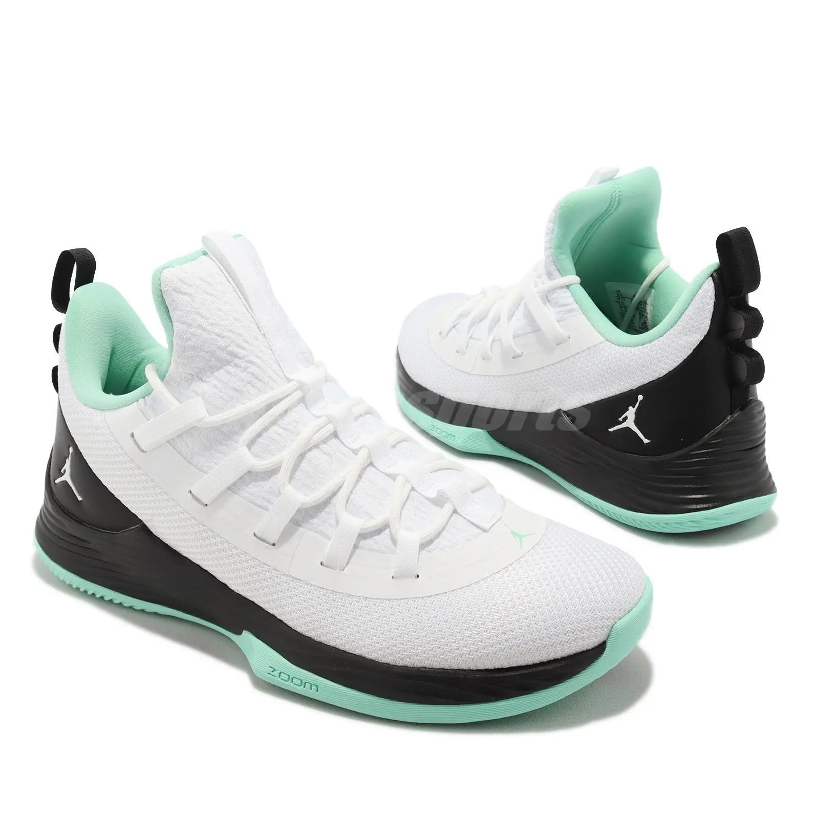 GIÀY BÓNG RỔ NIKE - Jordan Ultra Fly 2 Low White Black Emerald Rise - AH8110-114