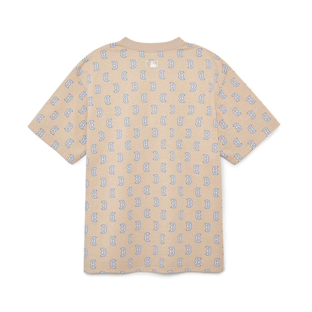 ÁO TSHIRTS CHÍNH HÃNG - MLB Monogram Front Panel Pattern Boston Red Sox - 3ATSM1133-43SAL