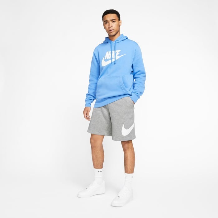 Quần Short Chính Hãng - Nike Big Logo Sportswear Fleece Graphic 'Grey' - BV2721-063