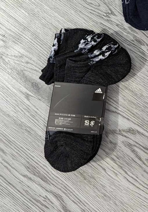 Phụ Kiện Chính Hãng - Tất Adidas Xám Đậm 3 Sọc Cổ Thấp (1pack/3 đôi) - TA05