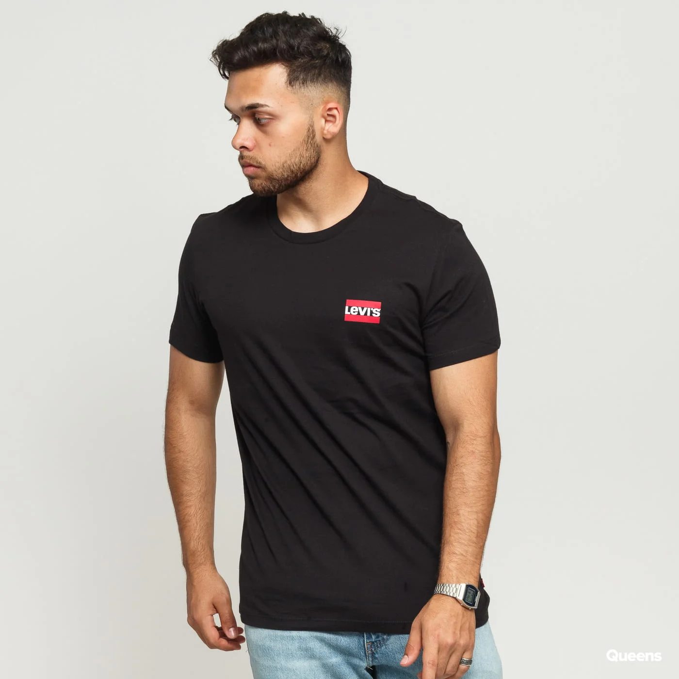 ÁO TSHIRTS CHÍNH HÃNG - Levi's® CREWNECK GRAPHIC Basic T-shirt - 79681-0000-Black